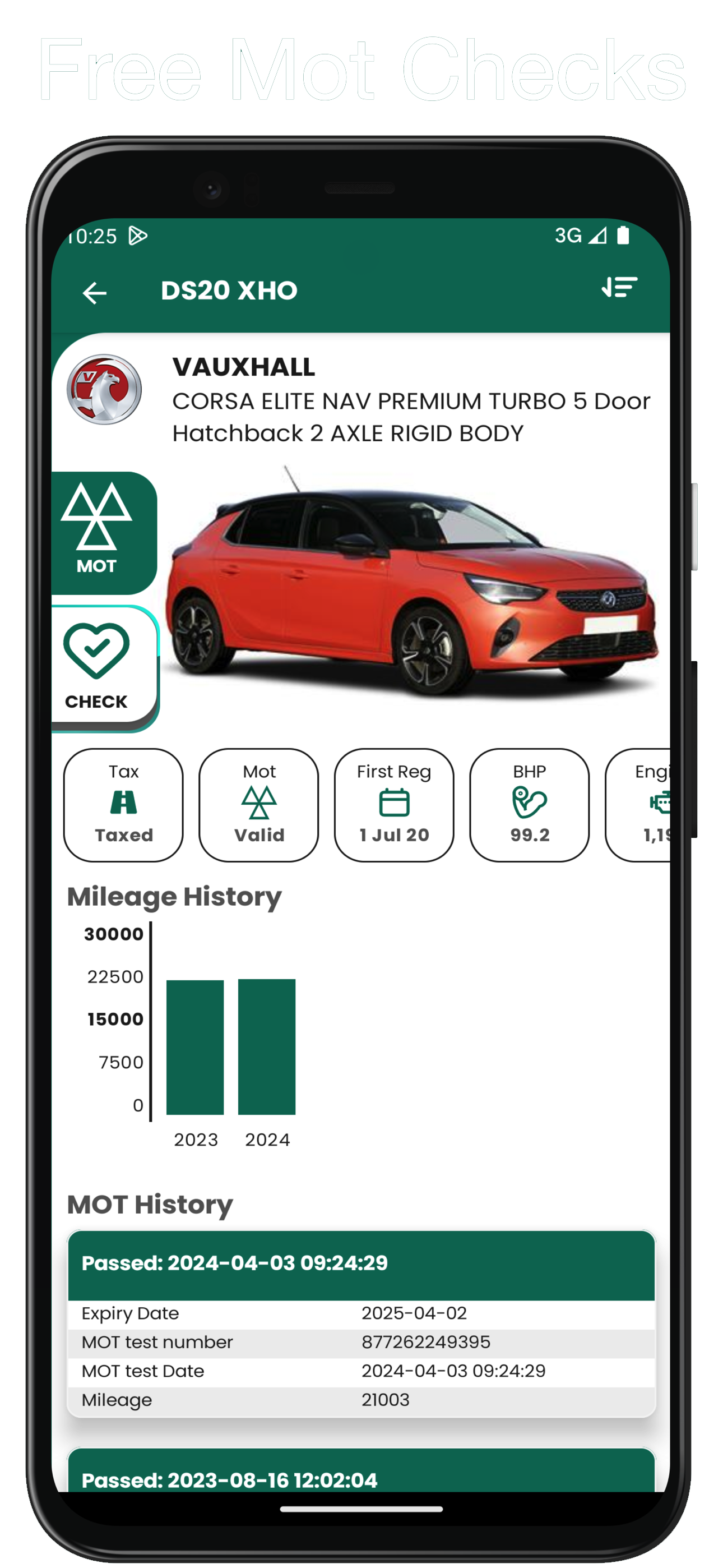 Free Mot Check